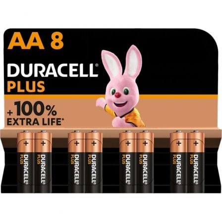 Pack de 8 Pilas AA Duracell Plus Extra Life LR6 - MN1500AA8/ 1.5V/ Alcalinas - Tiensol