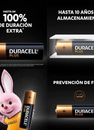 Pack de 8 Pilas AA Duracell Plus Extra Life LR6 - MN1500AA8/ 1.5V/ Alcalinas - Tiensol