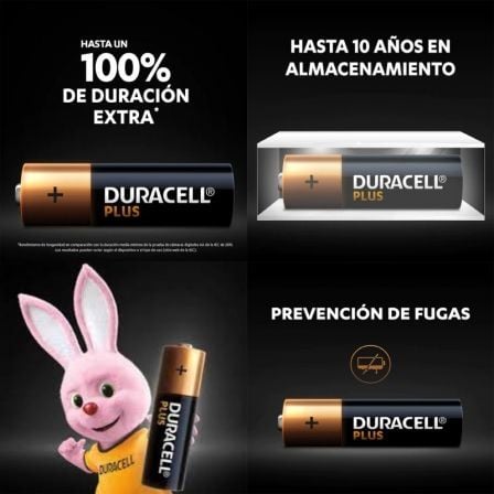 Pack de 8 Pilas AA Duracell Plus Extra Life LR6 - MN1500AA8/ 1.5V/ Alcalinas - Tiensol