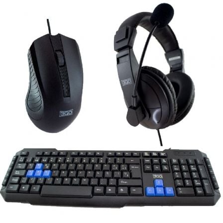 Pack Gaming 3GO COMBODRILEH 2/ Teclado + Ratón + Auriculares - Tiensol