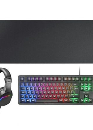 Pack Gaming Mars Gaming MCP - RGB3/ Teclado RGB + Ratón Óptico + Alfombrilla XXL + Auriculares - Tiensol