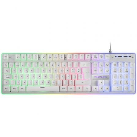 Pack Gaming Mars Gaming MCPX/ Teclado H - MECH + Ratón Óptico + Alfombrilla/ Blanco - Tiensol