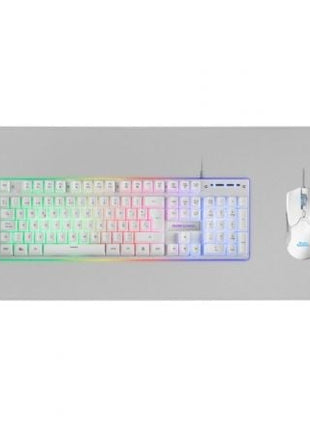 Pack Gaming Mars Gaming MCPX/ Teclado H - MECH + Ratón Óptico + Alfombrilla/ Blanco - Tiensol