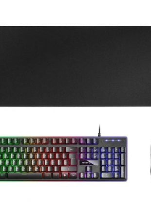 Pack Gaming Mars Gaming MCPX/ Teclado H - MECH + Ratón Óptico + Alfombrilla/ Negro - Tiensol