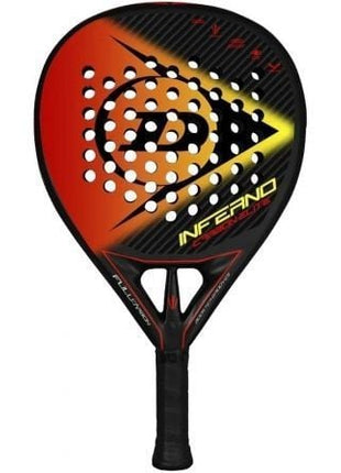 Pala de Pádel Dunlop Inferno Carbon Elite 2022/ Naranja y Amarilla - Tiensol