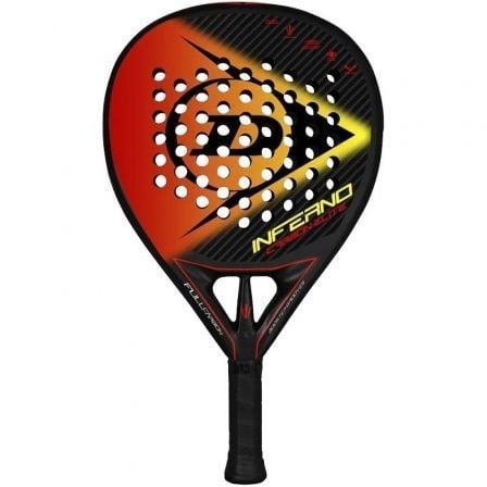 Pala de Pádel Dunlop Inferno Carbon Elite 2022/ Naranja y Amarilla - Tiensol