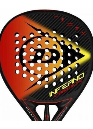 Pala de Pádel Dunlop Inferno Carbon Elite 2022/ Naranja y Amarilla - Tiensol