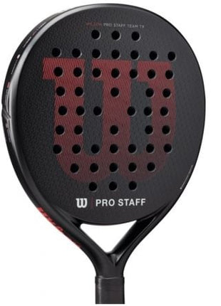 Pala de Pádel Wilson Pro Staff Team TX V2/ Negra y Roja - Tiensol