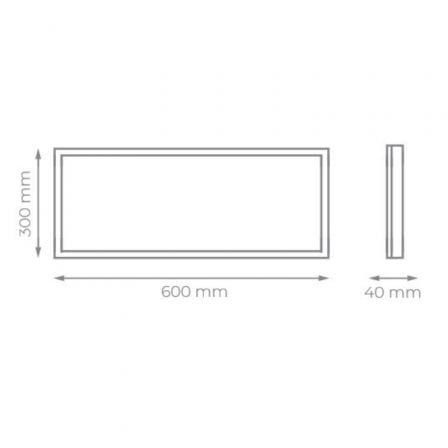 Panel LED Iglux 626203/ Rectangular/ Ø600x300mm/ Potencia 28W/ 3410 Lúmenes/ 6000ºK/ Blanco - Tiensol