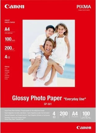 Papel Fotográfico Canon GP - 501/ 21 x 29.7cm/ 200g/ 100 Hojas/ Brillante - Tiensol