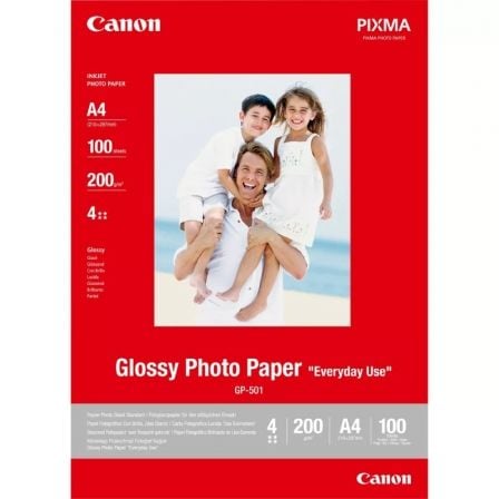 Papel Fotográfico Canon GP - 501/ 21 x 29.7cm/ 200g/ 100 Hojas/ Brillante - Tiensol