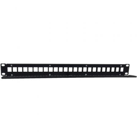 Patch Panel Phasak PA 3424/ 24 Puertos/ Cat.6/ Altura 1U/ Gestión de Cable/ Conectores RJ45 UTP No Incluidos - Tiensol