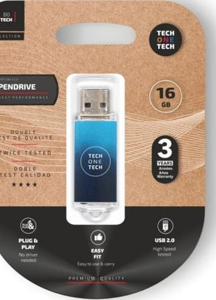 Pendrive 16GB Tech One Tech Be Deep USB 2.0/ Azul Degradado - Tiensol