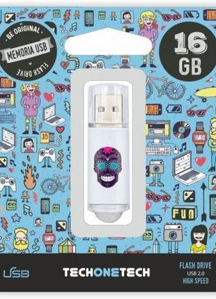 Pendrive 16GB Tech One Tech Calavera Maya USB 2.0 - Tiensol