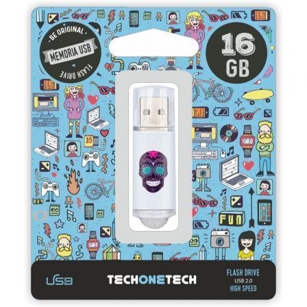 Pendrive 16GB Tech One Tech Calavera Maya USB 2.0 - Tiensol