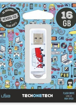 Pendrive 16GB Tech One Tech Camper VAN - VAN USB 2.0 - Tiensol