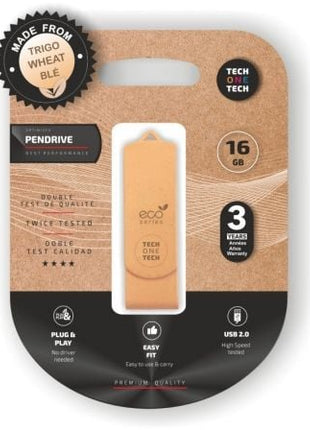 Pendrive 16GB Tech One Tech Ecotech USB 2.0 - Tiensol