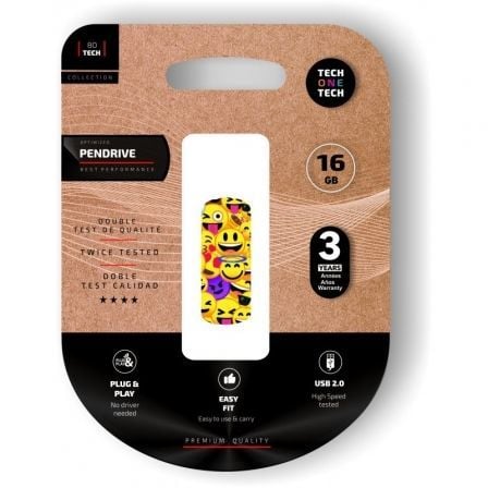 Pendrive 16GB Tech One Tech Emoji collage USB 2.0 - Tiensol