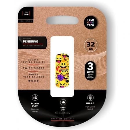 Pendrive 32GB Tech One Tech Emoji collage USB 2.0 - Tiensol