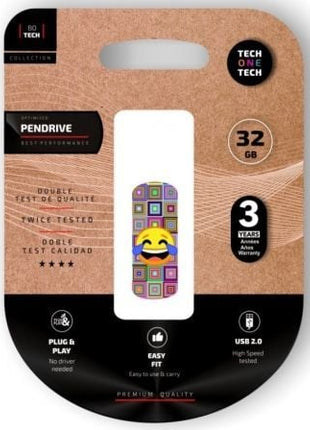 Pendrive 32GB Tech One Tech Emoji meparto USB 2.0 - Tiensol