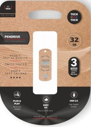 Pendrive 32GB Tech One Tech Pro Smart Clip Tech USB 2.0 - Tiensol