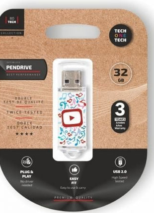 Pendrive 32GB Tech One Tech Video Dream USB 2.0 - Tiensol