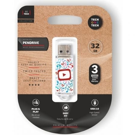 Pendrive 32GB Tech One Tech Video Dream USB 2.0 - Tiensol