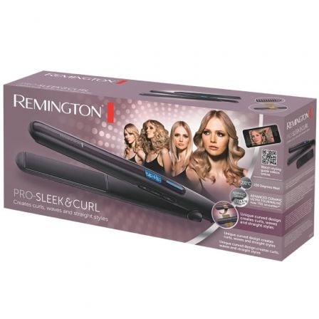 Plancha para el Pelo Remington Pro - Sleek & Curl S6505/ Negro - Tiensol