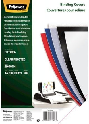 Portadas de Polipropileno Fellowes 5376503/ A4/ 300 Micras/ 100 unidades/ Transparente - Tiensol