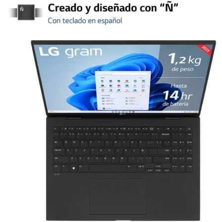 Portátil LG Gram 16Z90R - E AD78B Intel Core i7 - 1360P/ 32GB/ 1TB SSD/ GeForce RTX 3050/ 16'/ Win11 - Tiensol