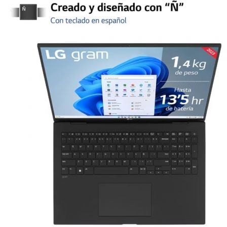 Portátil LG Gram 17Z90R - E.AD78B Intel Core i7 - 1360P/ 32GB/ 1TB SSD/ GeForce RTX 3050/ 17'/ Win11 - Tiensol