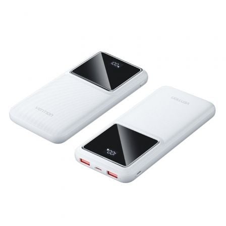 Powerbank 10000mAh Vention FHKW0/ 22.5W/ Blanca - Tiensol