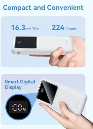 Powerbank 10000mAh Vention FHKW0/ 22.5W/ Blanca - Tiensol