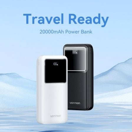 Powerbank 20000mAh Vention FHLB0/ 22.5W/ Negra - Tiensol