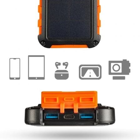 Powerbank Solar 10000mAh Xtorm XR104/ 20W/ Naranja y Negro - Tiensol