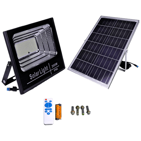 Proyector LED Solar 200W 200 LEDs 1250 Lúmenes JND - 7451 - Tiensol