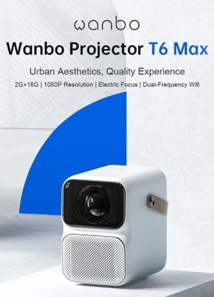 Proyector Portátil Wanbo T6 Max/ 650 Lúmenes/ Full HD/ HDMI/ Bluetooth/ WiFi/ Blanco - Tiensol