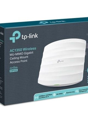 Punto de Acceso Inalámbrico TP - Link Omada EAP225 PoE 1317Mbps/ 2.4GHz 5GHz/ Antenas de 5dBi/ WiFi 802.11ac/n/b/g - Tiensol