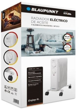 Radiador de Aceite Blaupunkt BP1015/ 1000W/ 5 Elementos Caloríficos - Tiensol