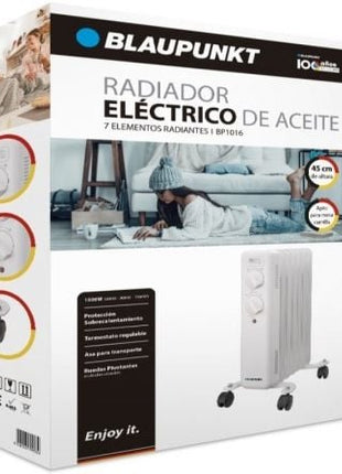 Radiador de Aceite Blaupunkt BP1016/ 1500W/ 7 Elementos Caloríficos - Tiensol