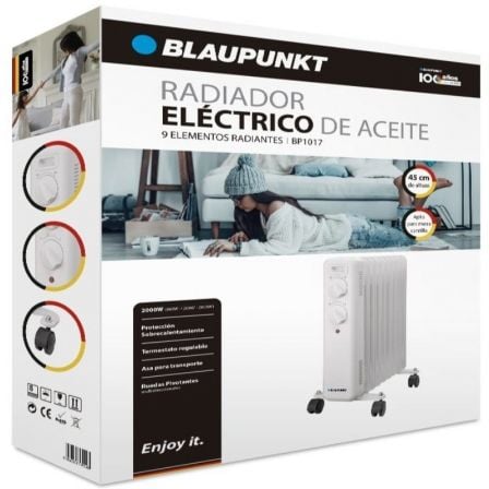 Radiador de Aceite Blaupunkt BP1017/ 2000W/ 9 Elementos Caloríficos - Tiensol