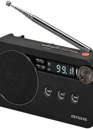 Radio Portátil Aiwa RS - 77PLLBK/ Negra - Tiensol