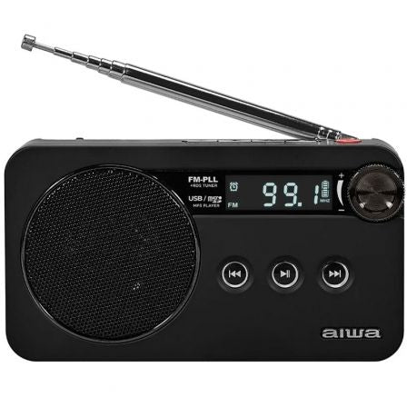 Radio Portátil Aiwa RS - 77PLLBK/ Negra - Tiensol