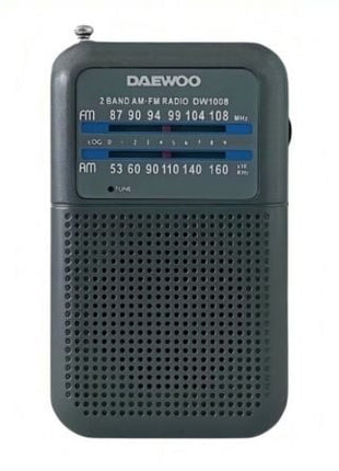 Radio Portátil Daewoo DW1008/ Gris - Tiensol