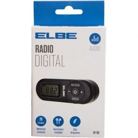 Radio Portátil Elbe RF - 96/ Negra/ Incluye Auriculares - Tiensol