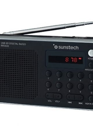 Radio Portátil Sunstech RPD32SL/ Plata - Tiensol