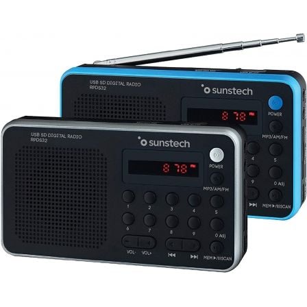 Radio Portátil Sunstech RPD32SL/ Plata - Tiensol