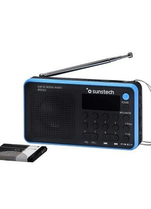 Radio Portátil Sunstech RPDS32BL/ Negra y Azul - Tiensol