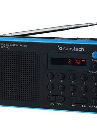 Radio Portátil Sunstech RPDS32BL/ Negra y Azul - Tiensol