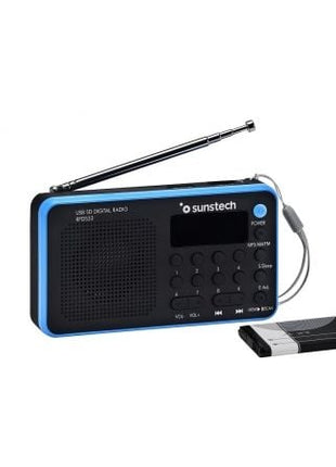 Radio Portátil Sunstech RPDS32BL/ Negra y Azul - Tiensol